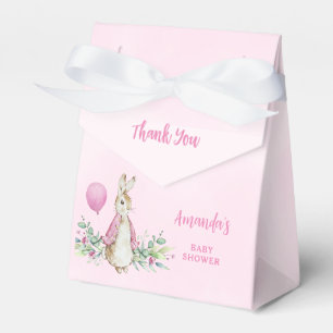 Pink Rabbit Baby Shower Thank You Favour Box