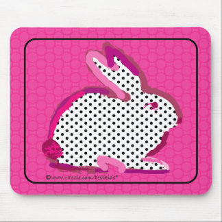 'pink rabbit' digital painting mousepad