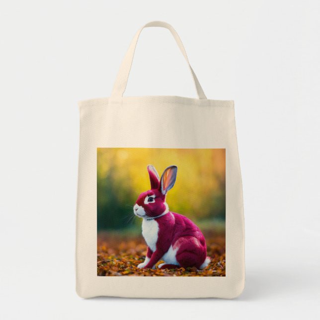 Pink rabbit hole  tote bag (Front)