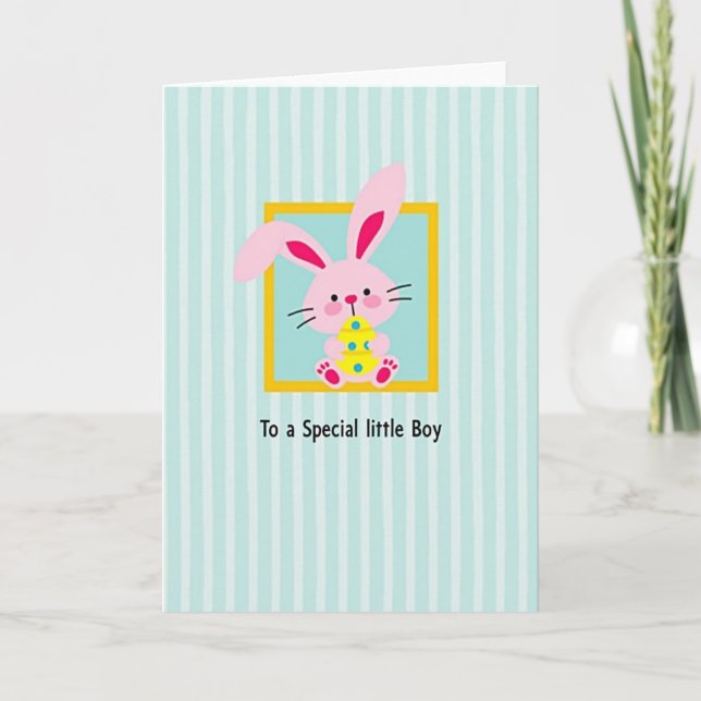 Pink Rabbit Surprise Friend Card (Front)