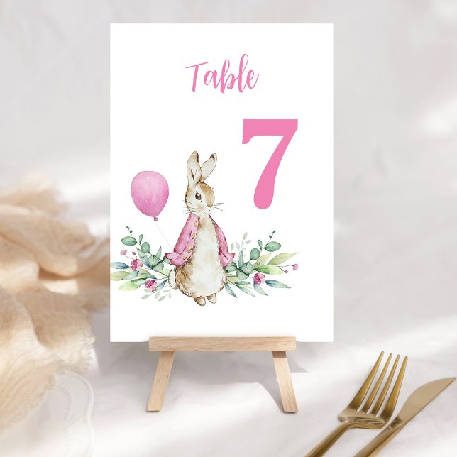 Pink Rabbit Table Number (Creator Uploaded)