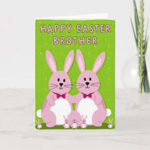 Pink Rabbits Spring Season Card