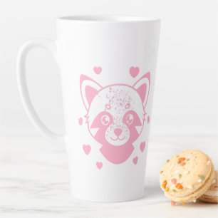 Pink raccoon in Love Latte Mug