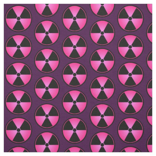 Pink Radiation Symbol Fabric (Swatch)