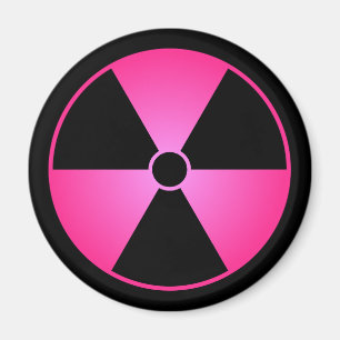 Pink Radiation Symbol Magnet