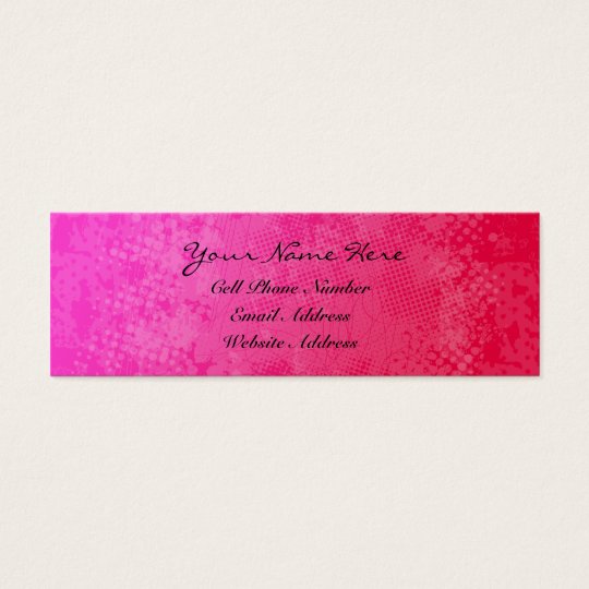 Pink Rage Grunge Profile And Business Card