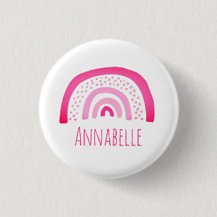 Pink Rainbow 3 Cm Round Badge