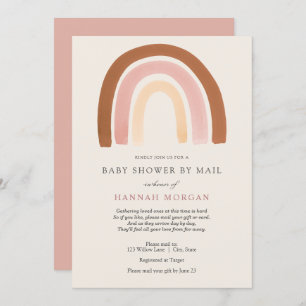 Pink Rainbow Baby Shower by Mail invitation