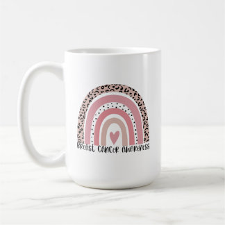Pink Rainbow Breast Cancer Awareness Coffee Mug