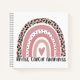 Pink Rainbow Breast Cancer Awareness Notebook