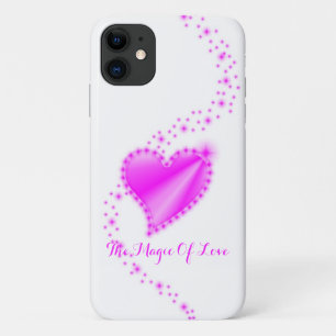 Pink Rainbow Heart with Stars , The Magic Of Love iPhone 11 Case
