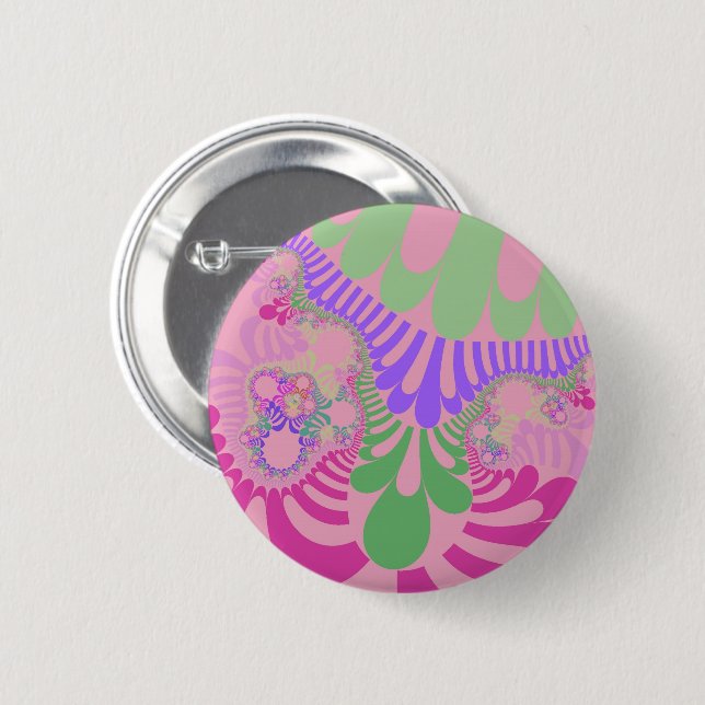 Pink Rainbow Mod 6 Cm Round Badge (Front & Back)