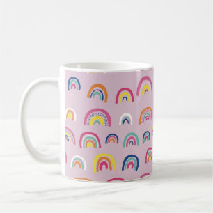 Pink Rainbow Pattern Coffee Mug