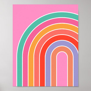 Pink Rainbow Poster