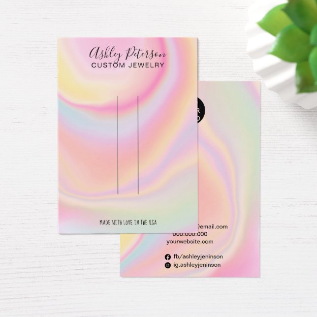 pink rainbow unicorn jewellery hair clip display (Desk)