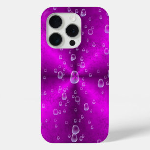Pink Rainbow with Raindrops iPhone 15 Pro Case