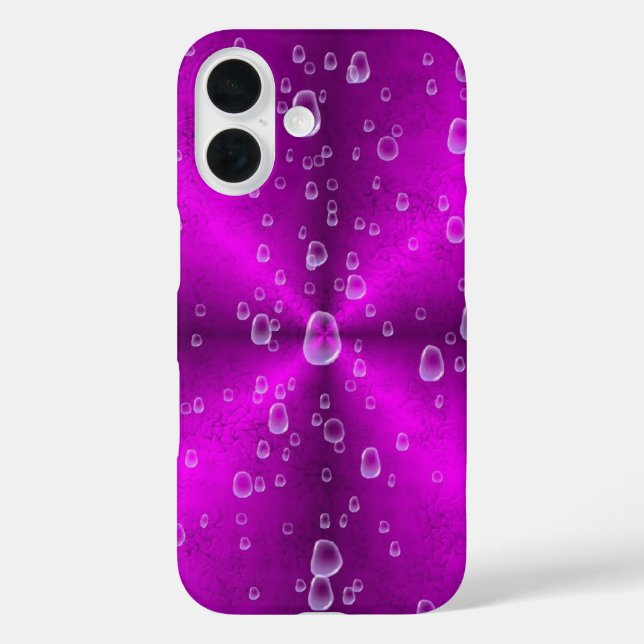 Pink Rainbow with Raindrops Case-Mate iPhone Case (Back)
