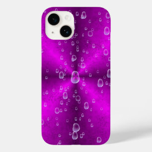 Pink Rainbow with Raindrops Case-Mate iPhone 14 Case