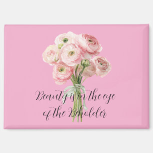 Pink Ranunculus Flowers   Magnet