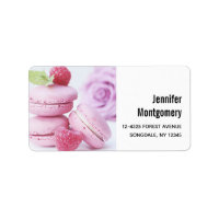 Pink Raspberry Macarons French Pastry Photo