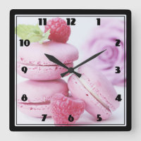 Pink Raspberry Macarons French Pastry Photo