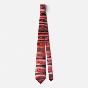 Pink Red and Black Striped Tie