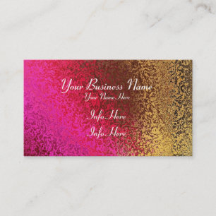 Pink Red And gold Pattern Business Card