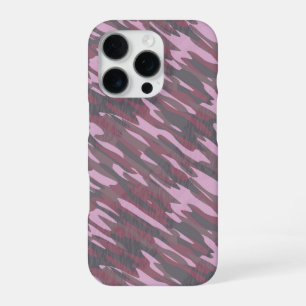 pink, red and gray abstract camo iPhone 16 pro case