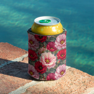 Pink, red and mauve flowers can cooler