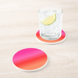 Pink, Red and Orange Gradient Coaster