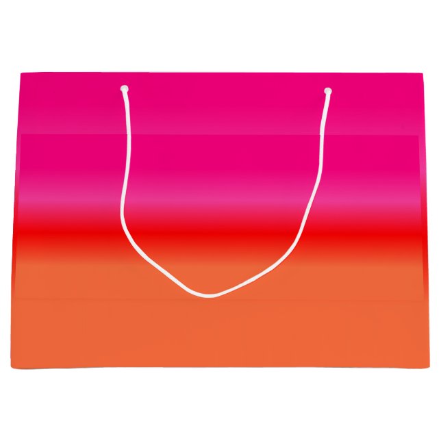 Pink,  Red and Orange Gradient gift bag (Front)