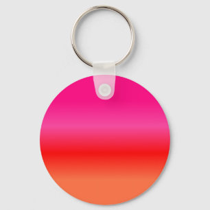 Pink, Red and Orange Gradient Key Ring