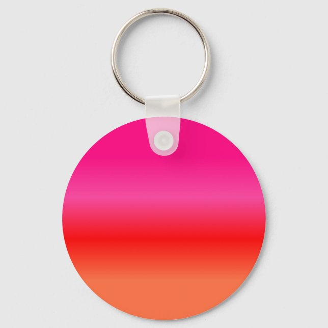 Pink, Red and Orange Gradient Key Ring (Front)