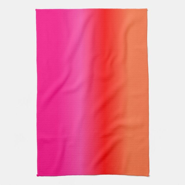 Pink,  Red and Orange Gradient kitchen towel (Vertical)