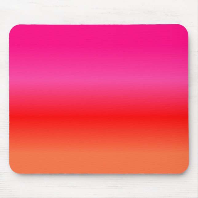Pink, Red and Orange Gradient Mouse Pad (Front)