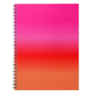 Pink, Red and Orange Gradient Notebook