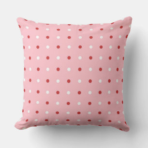 Pink, Red and white Dots Cushion