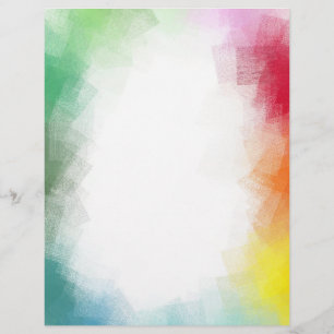 Pink Red Blue Green Yellow Modern Colourful Custom Letterhead