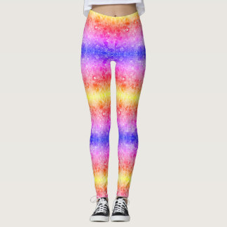 Pink Red Blue + Yellow Colours on Customised Moder Leggings