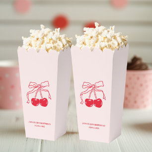 Pink & Red Cherry   Birthday Party Treat Bag Favour Box