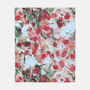 Pink Red Dirty polka Dot Grunge Decay Fleece Blanket