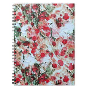 Pink Red Dirty polka Dot Grunge Decay Notebook