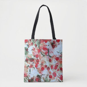 Pink Red Dirty polka Dot Grunge Decay Tote Bag