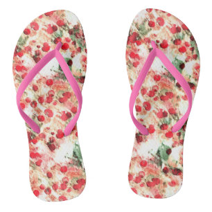 Pink Red Dirty Polka Dot Grunge Thongs