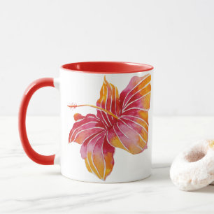 Pink & Red Floral Hawaii Hibiscus Mug
