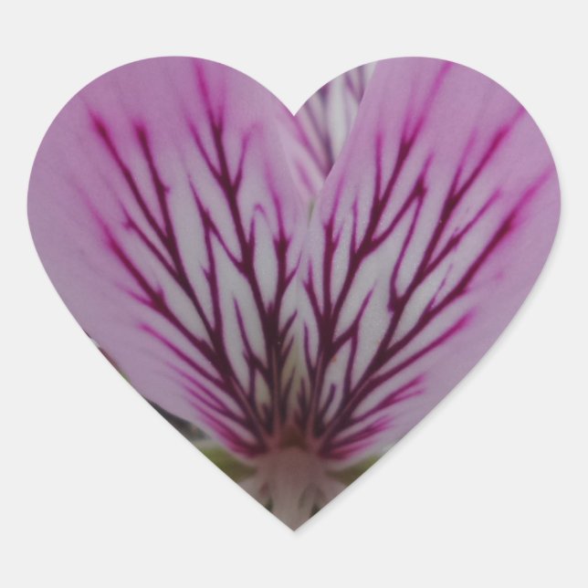 Pink/Red Flower Heart Sticker (Front)