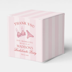 Pink & Red Heart Lingerie Bachelorette Dessert Favour Box