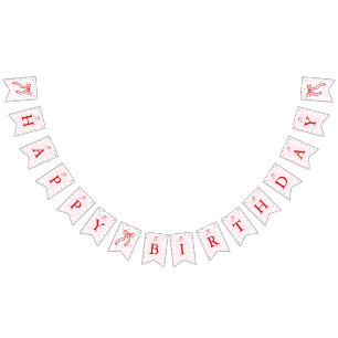 Pink Red Heart Little Sweetheart Happy Birthday Bunting