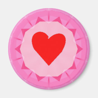 pink red heart magnet