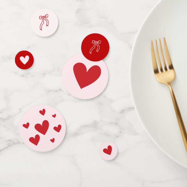 Pink Red Hearts Little Sweetheart Valentine Confetti (Group)